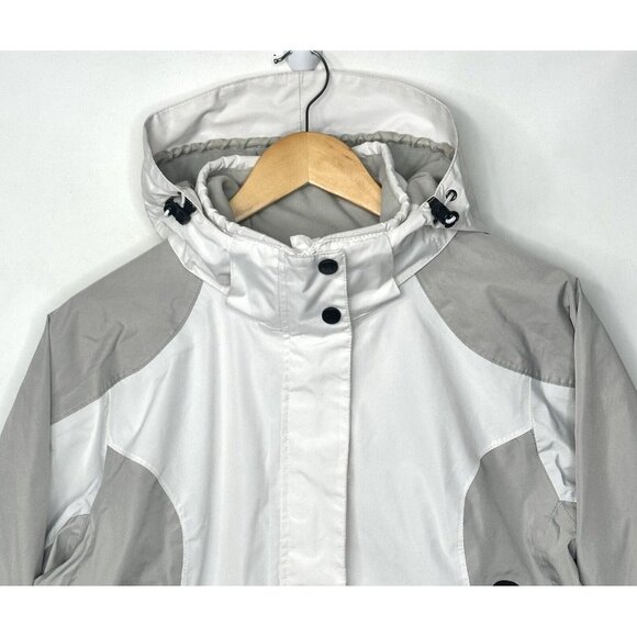 Wetskins Rain Jacket Womens Hooded Waterproof Full Zip Drawstrings White Size S - Picture 3 of 16